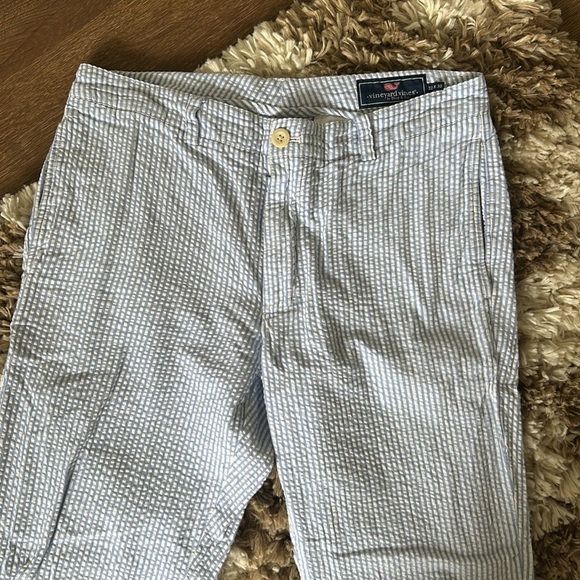 Vineyard Vines Men's Blue Seersucker Striped Pants 32x30 - Picture 4 of 7